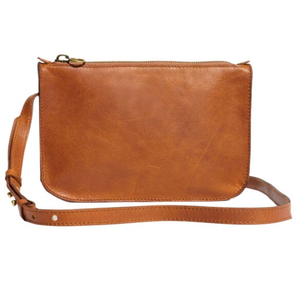 Madewell Handbags - MADEWELL The Simple Crossbody Bag English Saddle Tan Leather